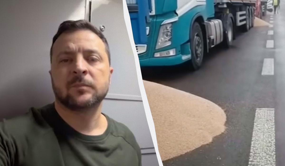 Кризис на границе и рассыпанное зерно: Зеленский обратился к полякам