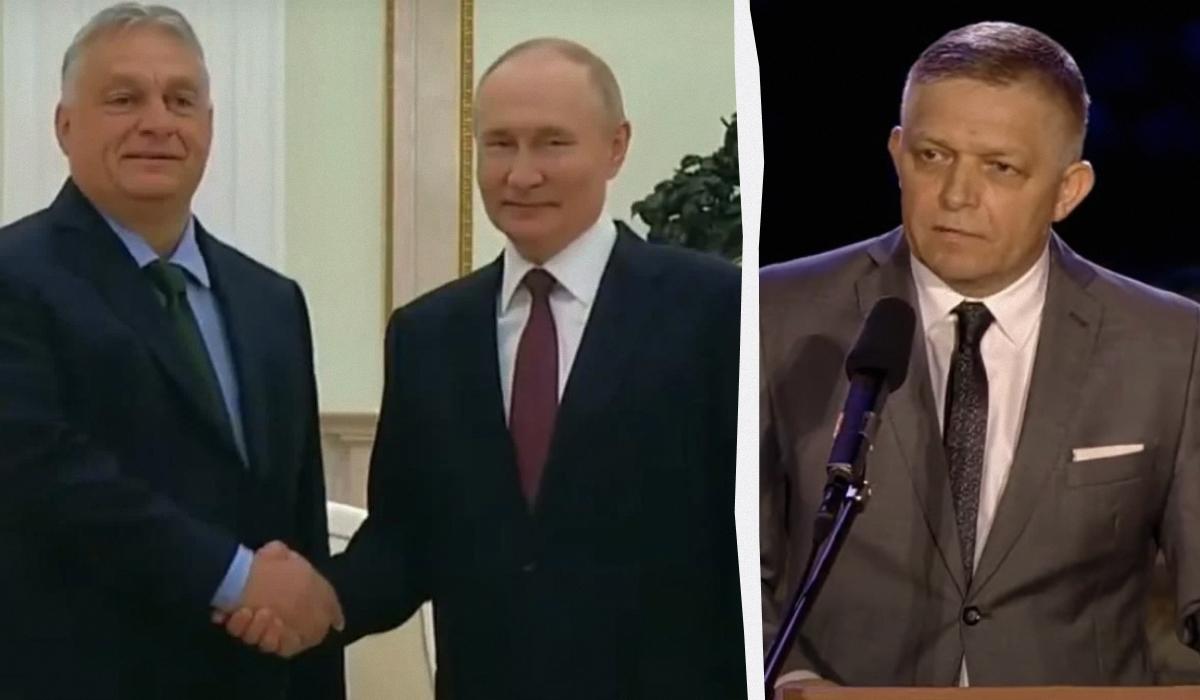 Фицо впервые появился на публике после покушения и похвалил Орбана за визит в Москву