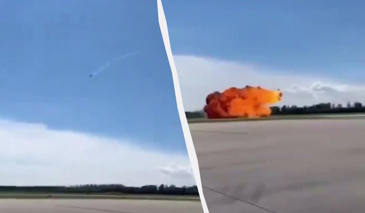 В Польше во время подготовки к авиашоу разбился самолет, пилот погиб (видео)