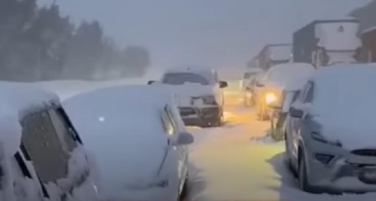 Мощный снегопад в ЮАР парализовал дорожное движение (видео)