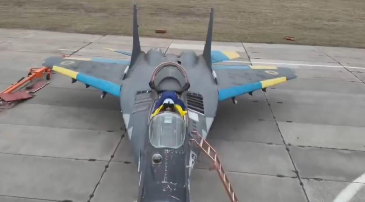Появилось видео с украинским МиГ-29 в необычном камуфляже