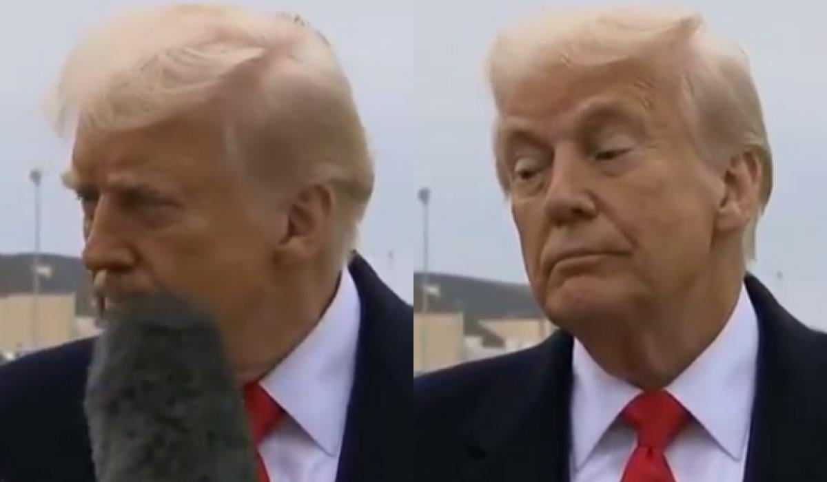 Журналистка ткнула Трампу в рот мохнатый микрофон: курьезное видео