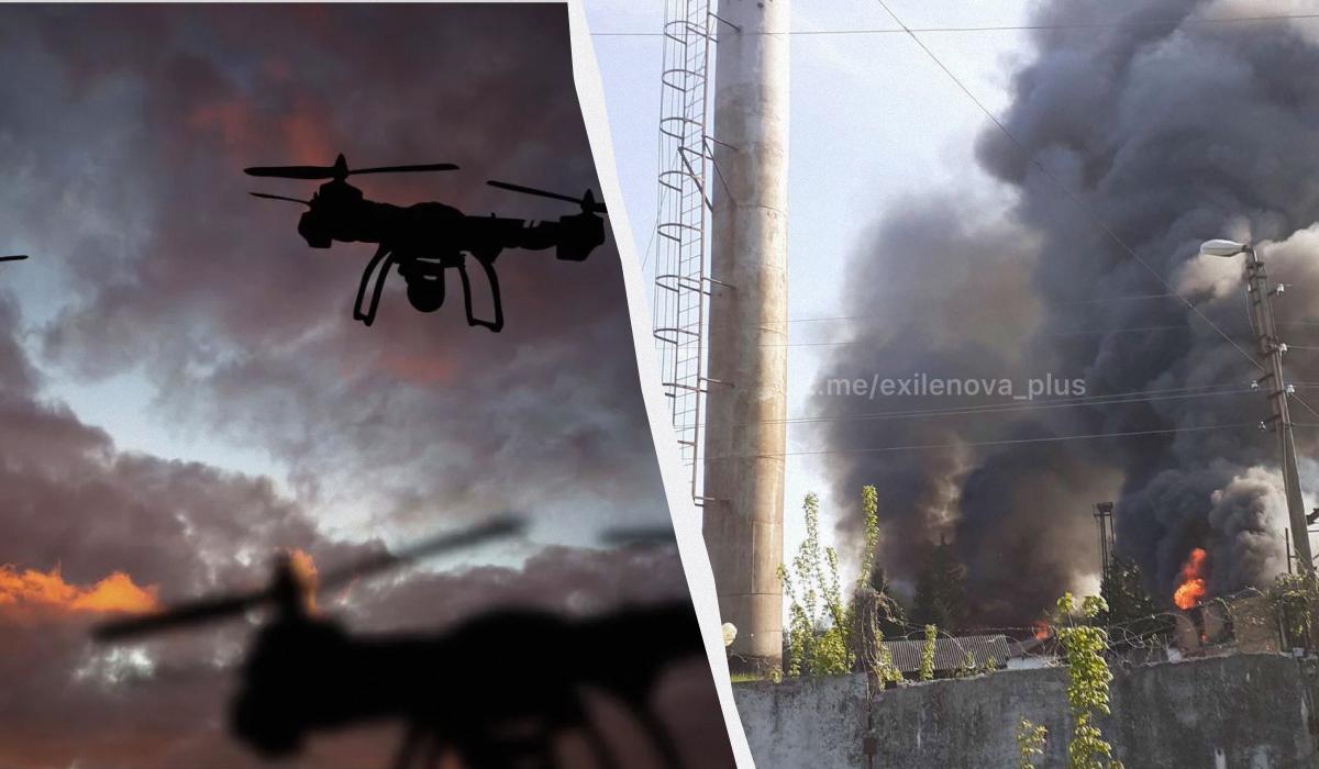 В Брянской области дроны атаковали завод по производству электроники для оборонки РФ (видео)