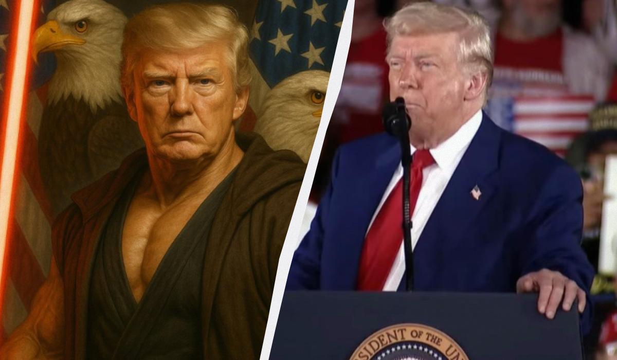 Трампа в образе ситха высмеяли из-за оплошности Белого дома