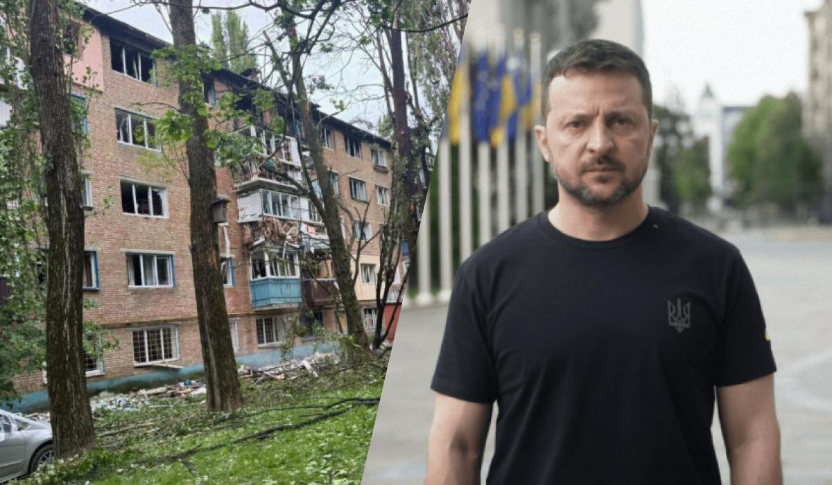 Зеленский отреагировал на масштабный удар россиян по Украине (видео)