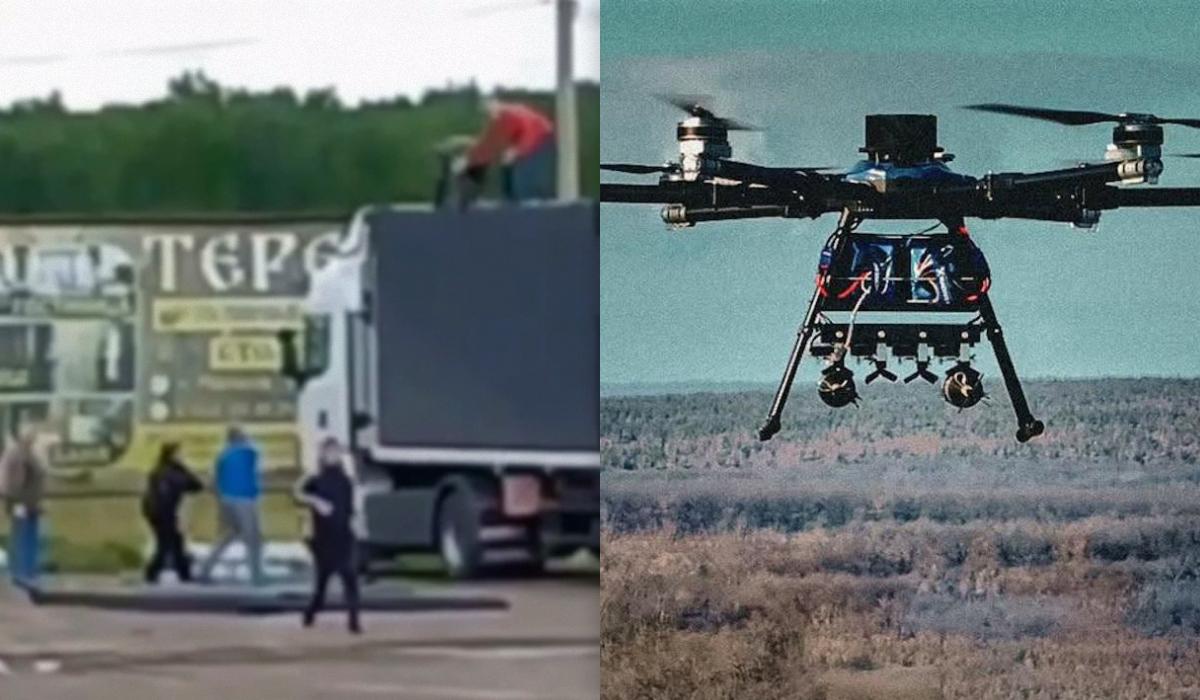 В Иркутской области местные жители объявили войну грузовикам из-за атаки дронов (видео)