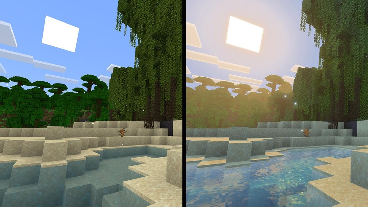 Завтра в Minecraft серьёзно улучшится графика: разработчики сравнили картинку со старой версией