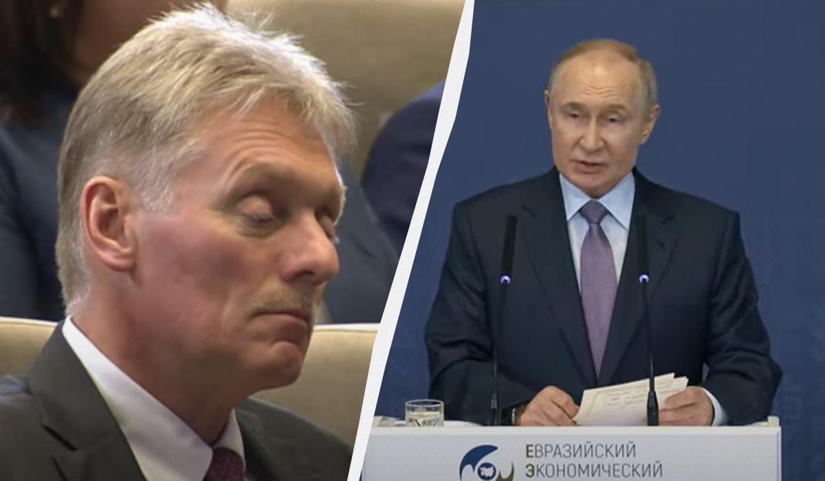 Песков заснул во время выступления Путина в Минске (видео)