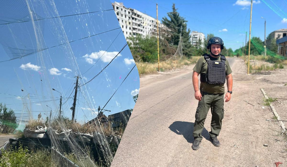 Военный показал, как на юге от вражеских дронов защищают логистику