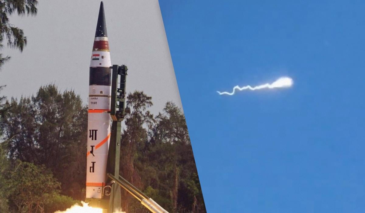 Индия испытала баллистическую ракету Agni-5, способную нести ядерный заряд (видео)