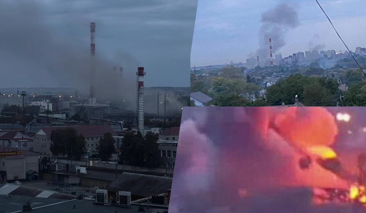 В Белгороде блэкаут после сильных взрывов и пожара на ТЭЦ