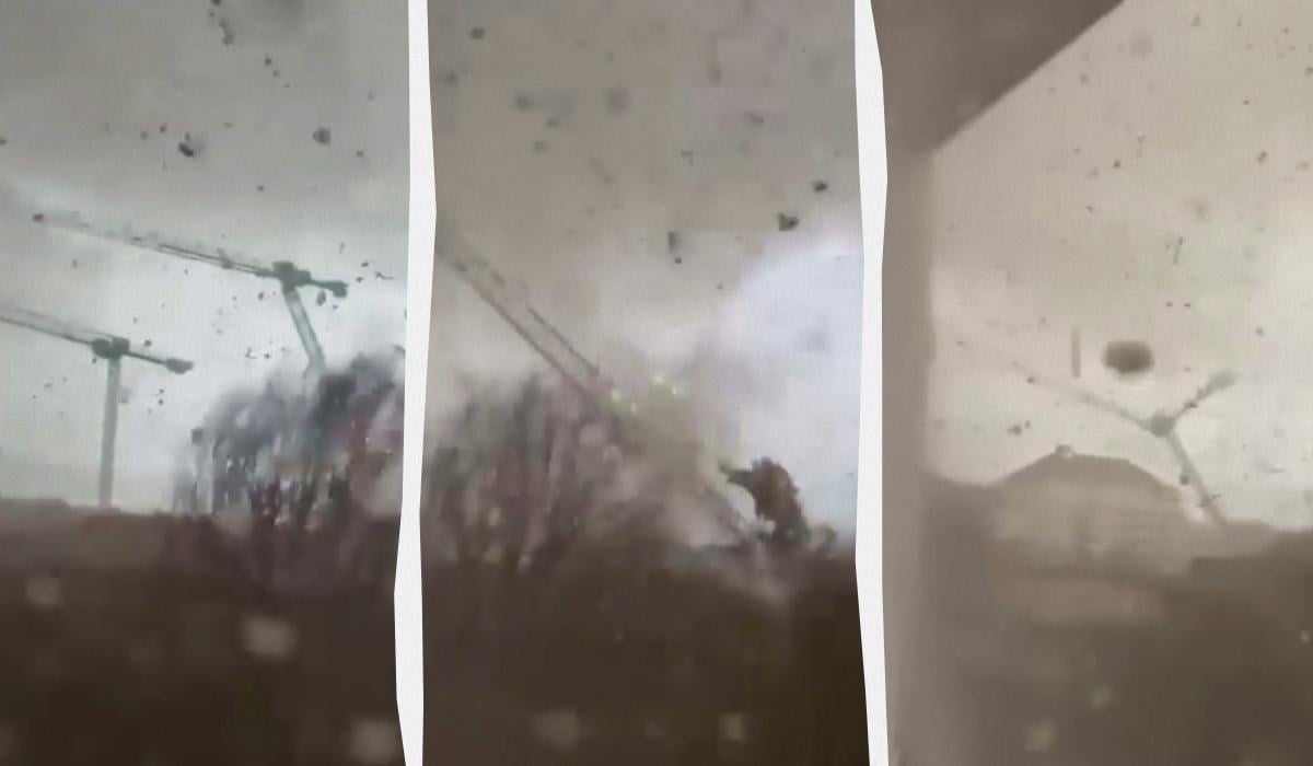 Трагедия под Парижем: внезапный торнадо повалил три крана и убил рабочего (видео)