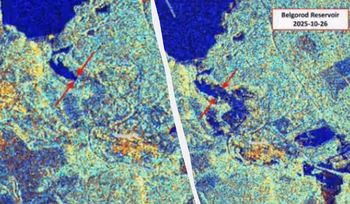 Спутниковые снимки показали последствия ударов по Белгородской дамбе