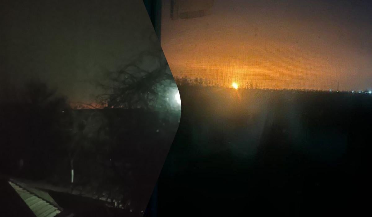 Дроны атаковали порт в Темрюке: загорелись резервуары с топливом