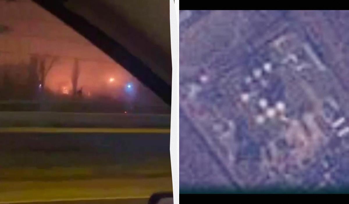 Дроны “разнесли” два больших резервуара нефтебазы в РФ: спутник показал последствия (видео)