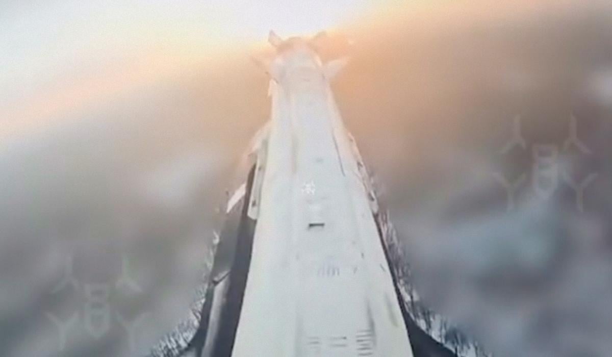 Украинский дрон сбил реактивный “Шахед” с ракетой Р-60 (видео)