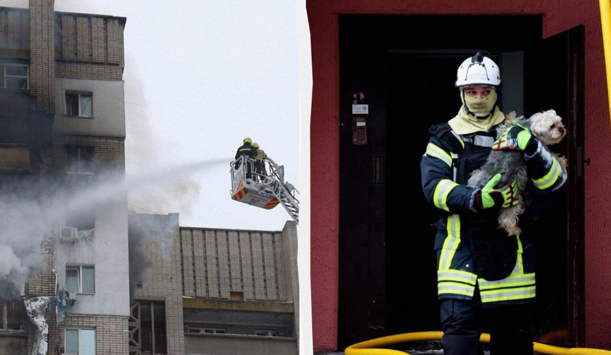 Российский дрон попал в 16-этажку в Днепре: есть пострадавшие и разрушения