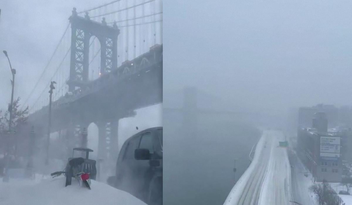 В США бушует зимний “супершторм”: отменены тысячи рейсов, погибли люди (видео)