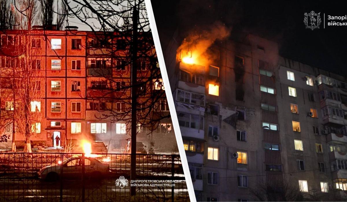 Россия массированно ударила по Украине дронами и ракетами: горят дома, есть пострадавшие