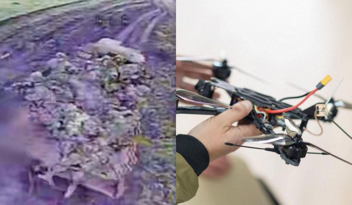 Украинский оператор FPV-дрона ликвидировал 11 оккупантов одним ударом