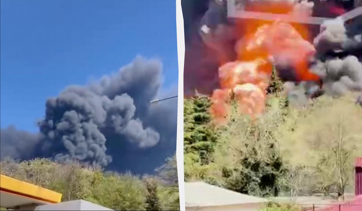 Удар по Туапсе: дым от пожара растянулся на сотни километров, облако накрыло ряд городов