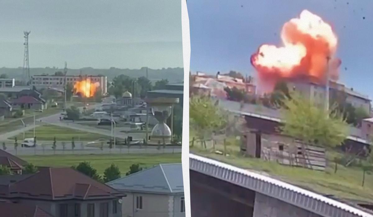 Дроны ударили по двум объектам в Грозном (видео)