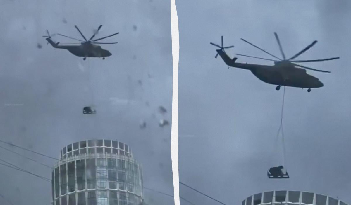 Россияне устанавливают комплексы ПВО на небоскребах в Москве (видео)