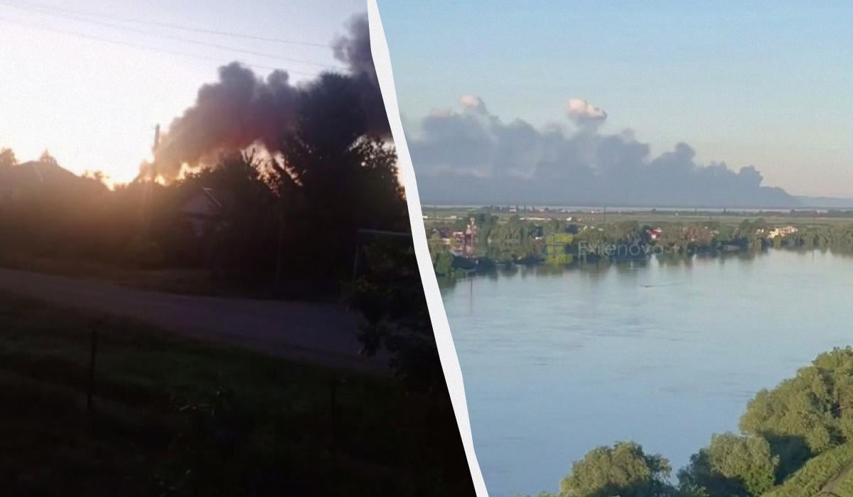 В Краснодарском крае РФ после атаки дронов пылает крупнейший НПЗ (фото)