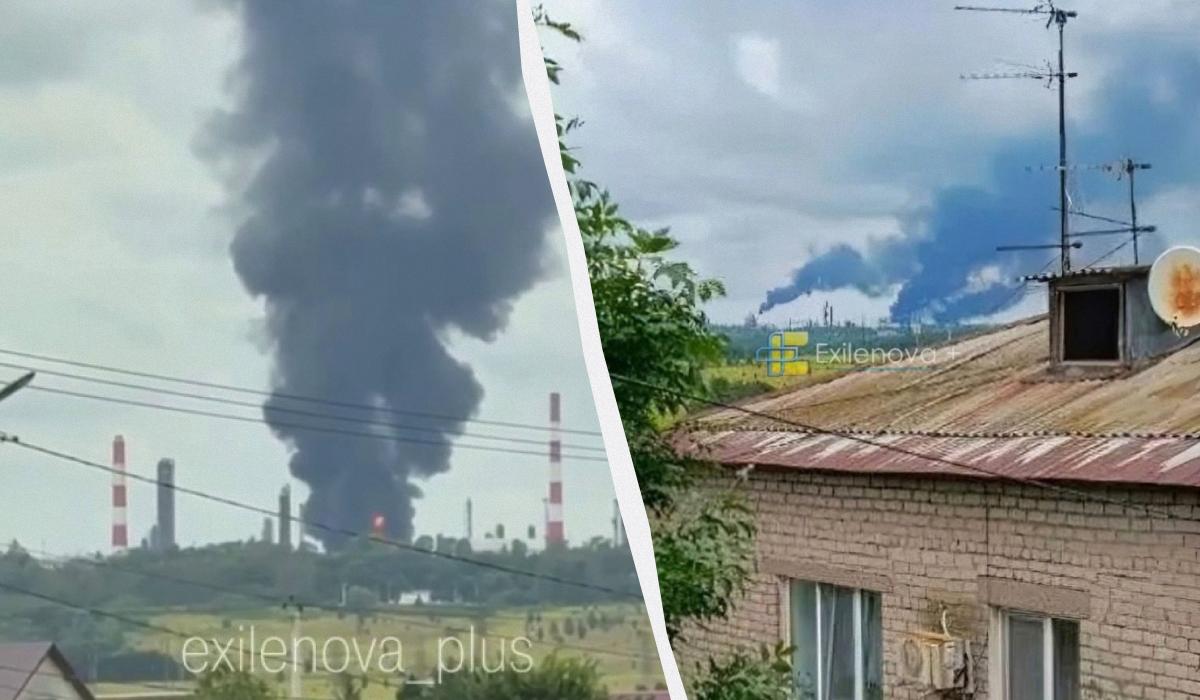 1500 км от границы: в Уфе после атаки дронов пылает НПЗ (видео)